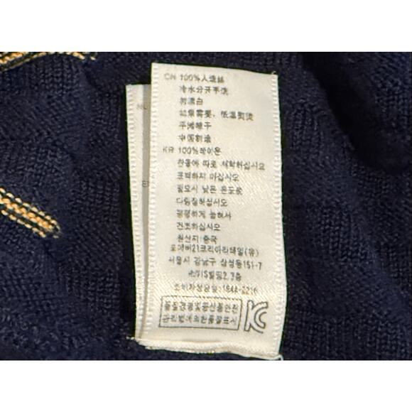 Forever 21 Color Blocked Sweater Top Size 3X Yellow Cream Navy - Picture 10 of 10